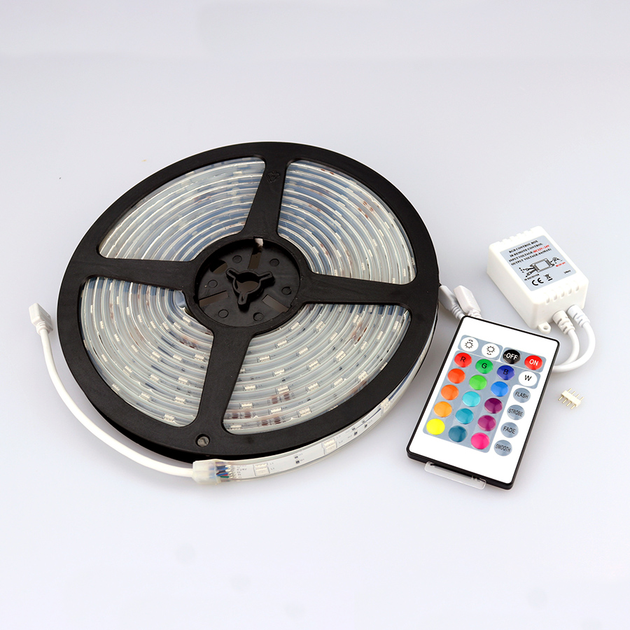Ambient 5M LED IP68 RGB Soft Strip Light with Remote 24V - Time LED